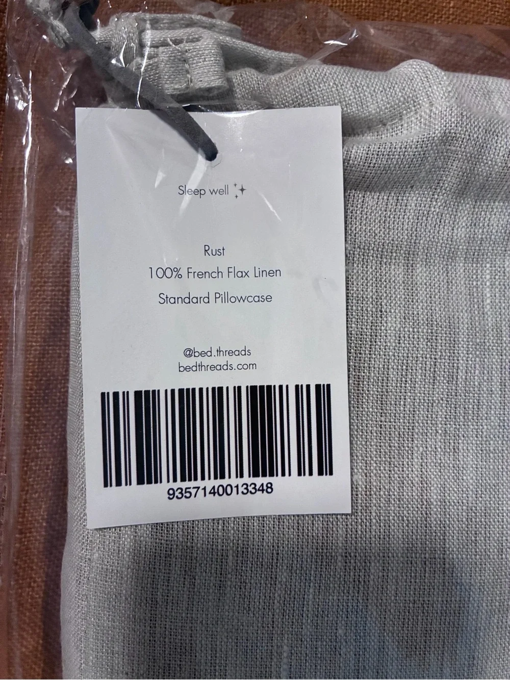 Bed Threads 100% Flax Linen Duvet Cover FULL / QUEEN and Pillowcases Rust
